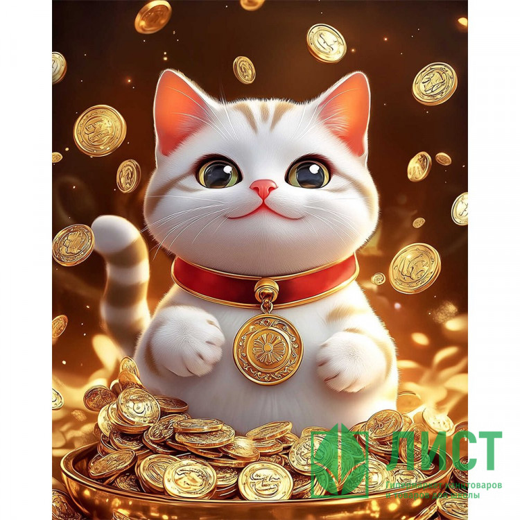 Алмазная мозаика 30х40см (Феникс) Манеки Неко без подрамника полное заполнение арт.71384