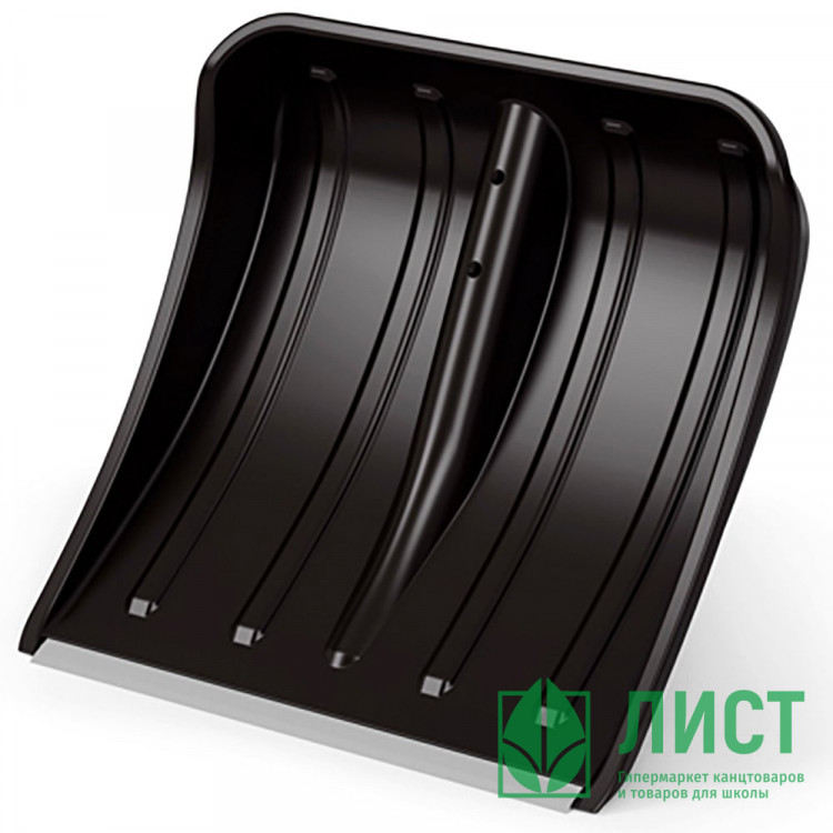 Лопата снеговая пластик 375*375 мм с черенком дерево с оцинк. наконечником арт.М8813