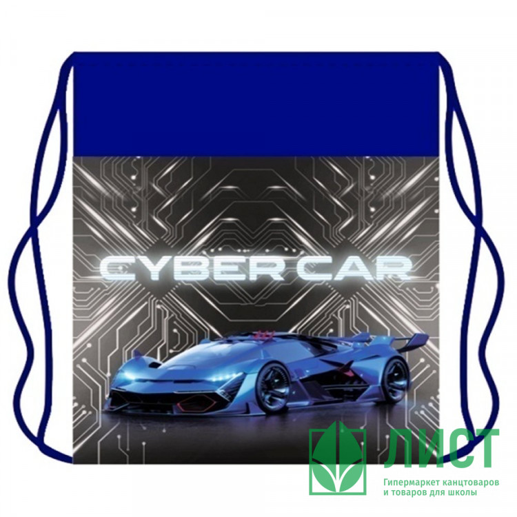 Сумка для сменной обуви 1 отделение (Лист-Арт) КиберКар 350х470мм. арт.М1о-23-416