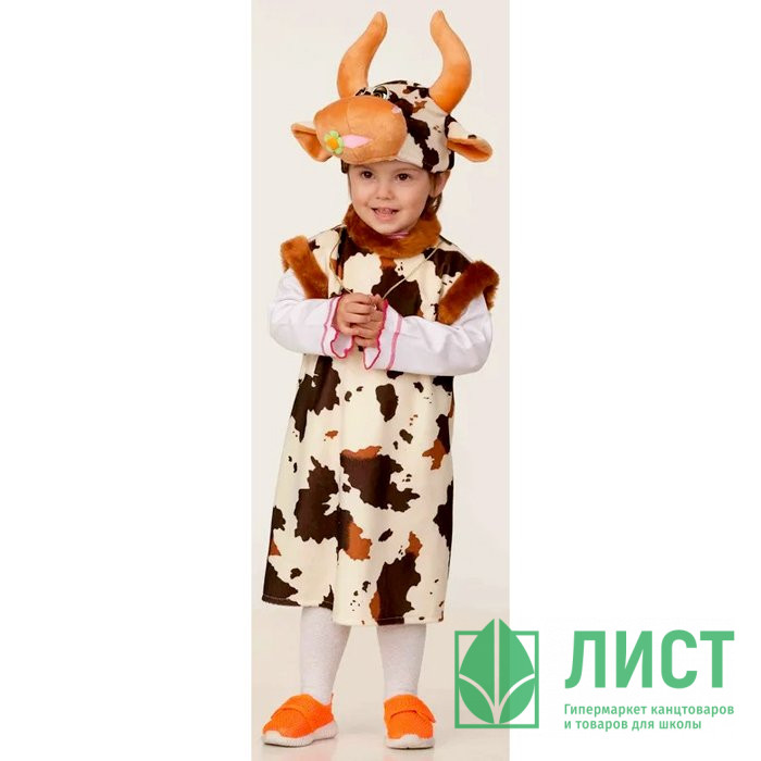 Костюм для девочки Коровка Ромашка (платье, головной убор) р.28/110 ткань арт.21-4-110-56