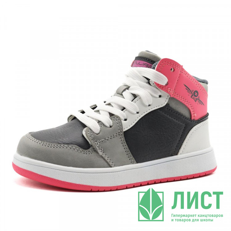 Кеды для девочки (SaiJun) серый верх-искуственная кожа подкладка - искуственная шерсть  артикул czz-C6566-3
