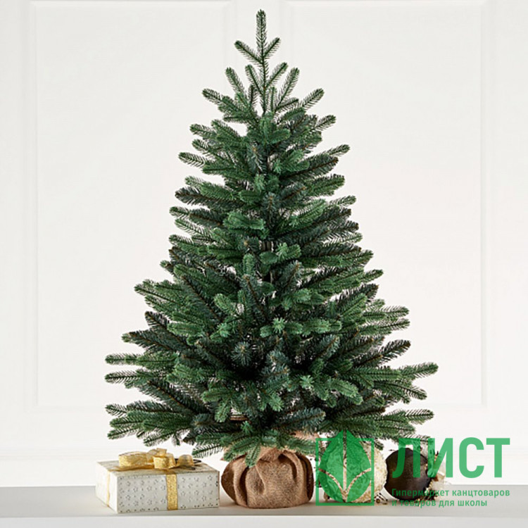 Елка настольная 90см (хвоя литая+ПВХ, подставка пенёк+мешковина) "Верона" арт.ЕНВР 09