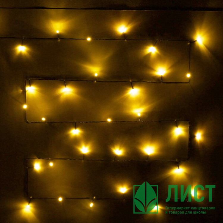 Гирлянда эл.д/дома точечная 7,5м 80LED цв.т.белый (зел.провод) 8реж. арт.725-0566