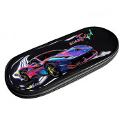 Пенал 1 отделение овальный (ОНИКС) ПМК 35-87 Машина в красках прозрачный 210х85х50мм