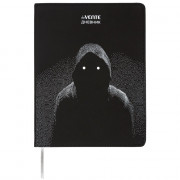 Дневник школьный гибкая обложка кожзам (deVENTE) Anonymous шелкография, отстрочка, ляссе арт.2222513