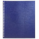 Тетрадь А5 клетка 48 листов бумвинил на гребне (Hatber) Metallic Синяя арт 48Т5бвВ1гр
