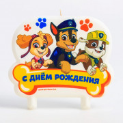 Свеча фигурная Щенячий патруль.С Днем рождения арт.6851391