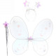 Набор карнавальный "Фея снов" белый (крылья,ободок,палочка) арт.770-0245
