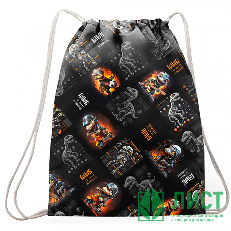 Сумка для сменной обуви 1 отделение (Stavia) Динозавр1 мультиколор 360х430мм. арт.84249