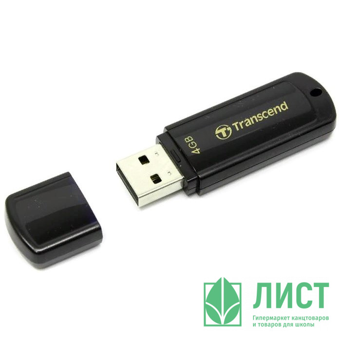 Флеш диск 4GB USB 2.0  Transcend JetFlash 350,черный