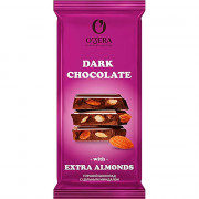 Шоколад OZera горький цельный миндаль 90г арт.ПШ525