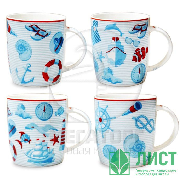 Кружка 350мл "Морская тематика" асс арт.30032