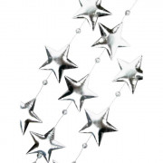 Украшение декоративное "Бусы" звезда 1,7м серебро арт.81447