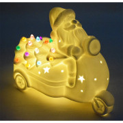 Статуэтка декоративная "Дед Мороз на мотоцикле" 20,5см с подсветкой арт.86814