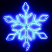 Гирлянда электрическая планшет уличная "Снежинка" 67см синий арт.196-188