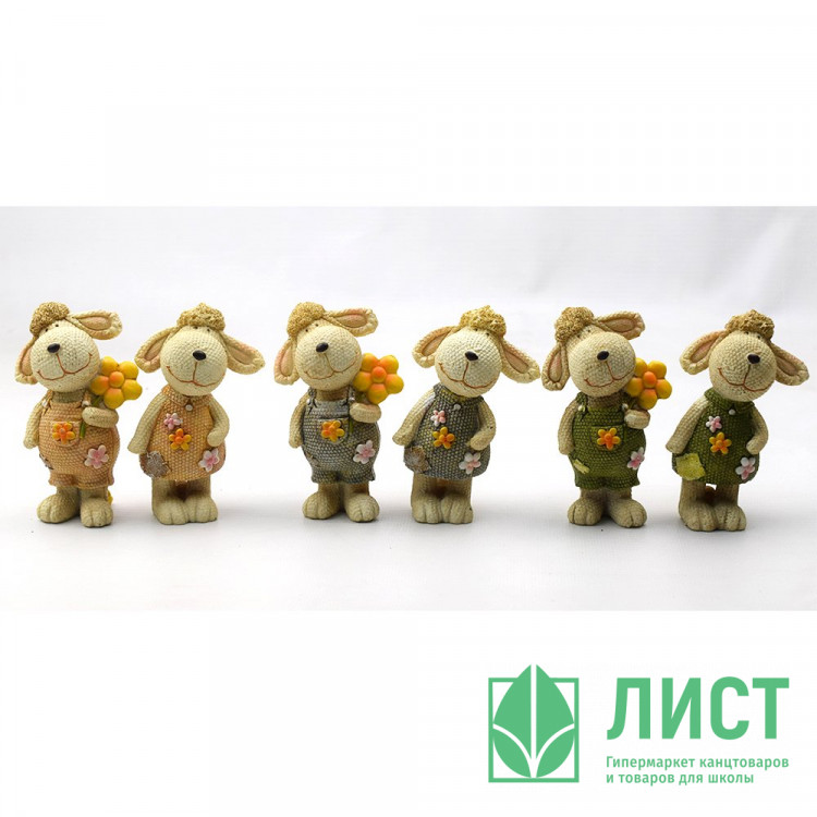 юСтатуэтка СИМВОЛ ГОДА "БАРАШЕК И ОВЕЧКА КАНТРИ" 05см асс. арт.633128