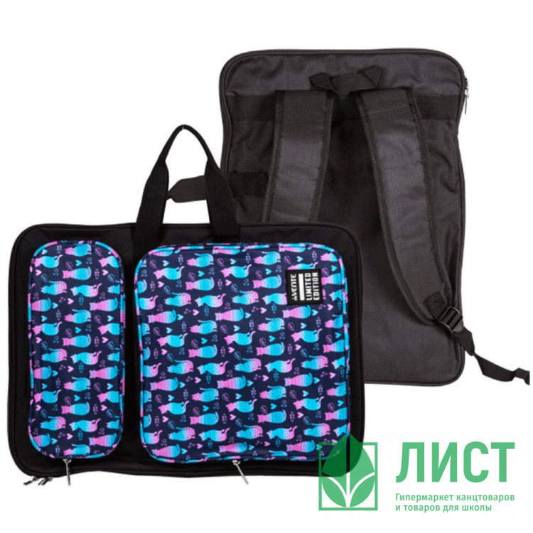 Папка А3 текстиль на молнии ручка-тесьма регулируемые лямки (deVENTE) Limited Edition. Cats арт.7041415