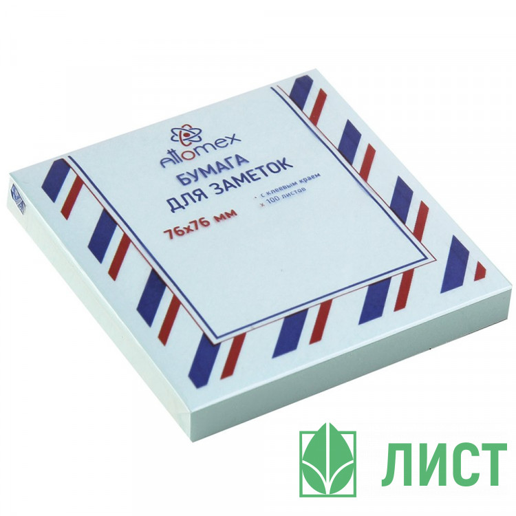 Блок самоклеющийся 76*76 100л голубой (Attomex) арт.2010710 (Ст.)