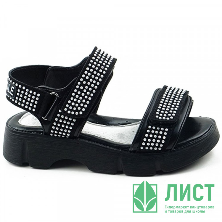 Босоножки для девочки (B&G) черный верх-искусственная кожа подкладка-искусственная кожа размерный ряд 31-37 арт.m-bg-8630-2A