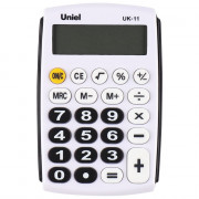Калькулятор карманный 08разрядов UNIEL 97*62*11 черный (UK-11K) (Ст.1)