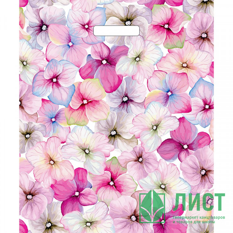 Пакет ПВД прорезная ручка 38*45+3см 50мкм Комплимент