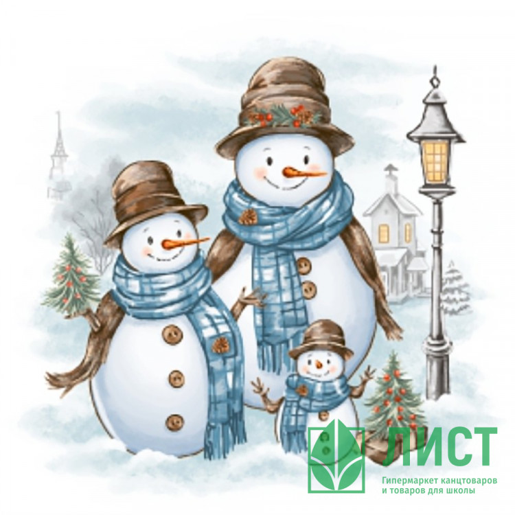 Салфетки бумажные 33*33см 3 слоя 20шт/уп. Bouquet "Дружная семья" арт.25131