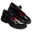 Туфли для девочки (ШАГОВИТА) черные верх-натуральная кожа подкладка-натуральная кожа размерный ряд 32-37 арт.23СМФ 63298 - 