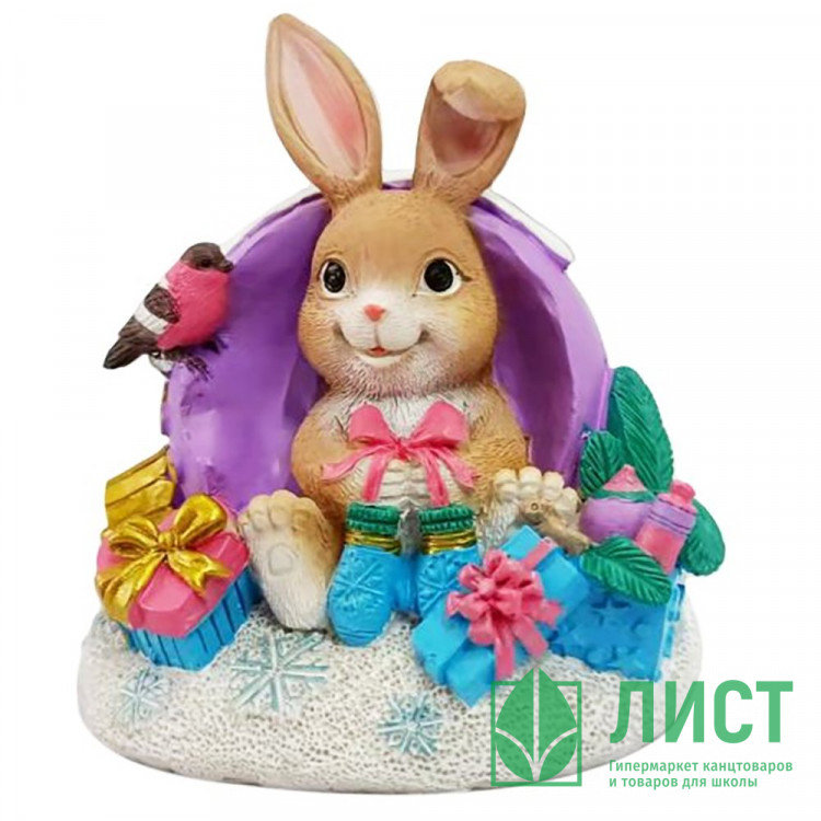 Статуэтка СГ "Зайчик с подарками" 08см арт.89328