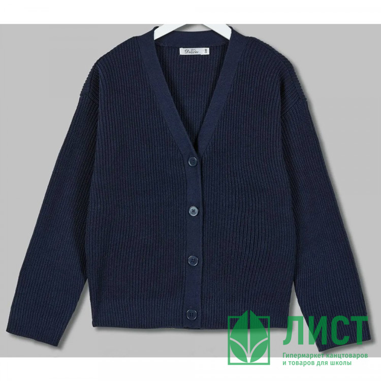 Кардиган для девочки (Делорас) арт.63979M размер 36/140-46/170 цвет черный