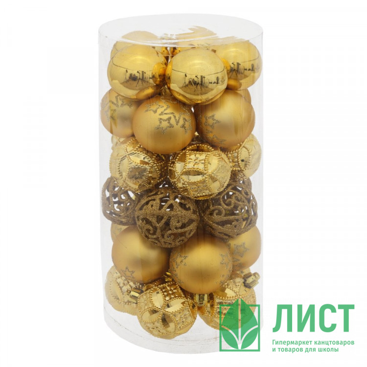 Набор шаров 06см 30шт/наб. "Рапсодия" цв.золото арт.753652