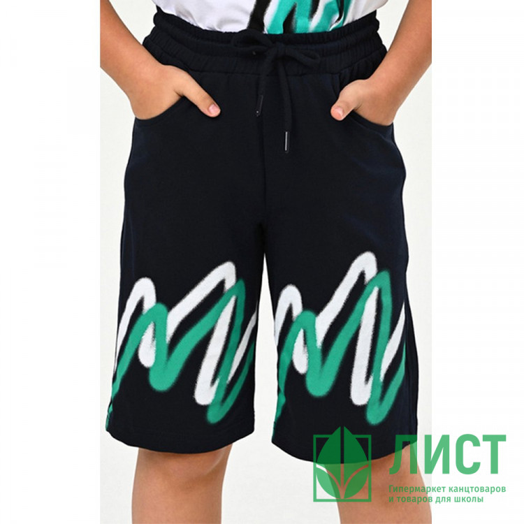 Бриджи для мальчика артикул 3069 размерный ряд 30/116-34/134 цвет черный/изумруд
