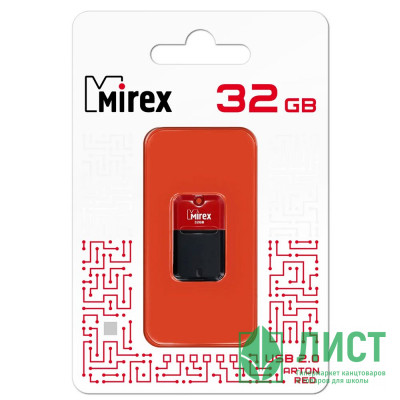 Флеш диск 32GB USB 2.0 Mirex Arton, красный Флеш диск 32GB USB 2.0 Mirex Arton, красный