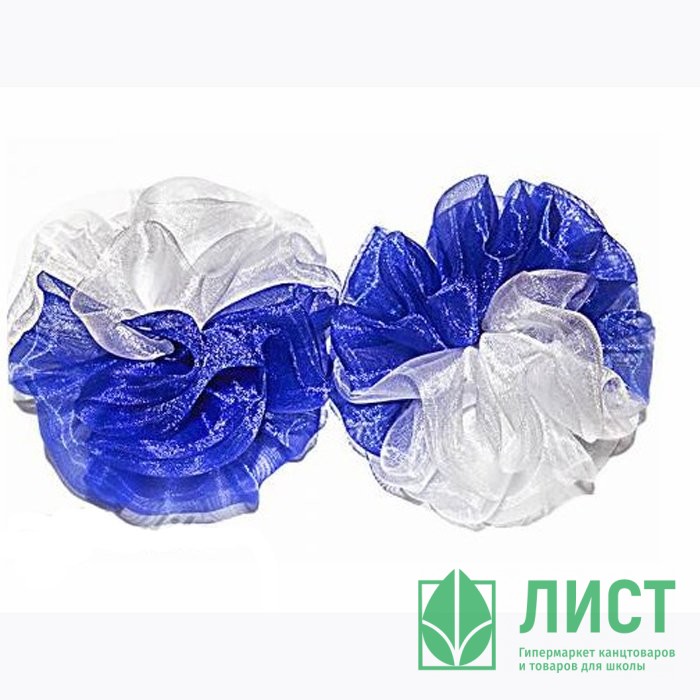 Резинка для волос 02 шт Arco Carino синий/белый арт.156