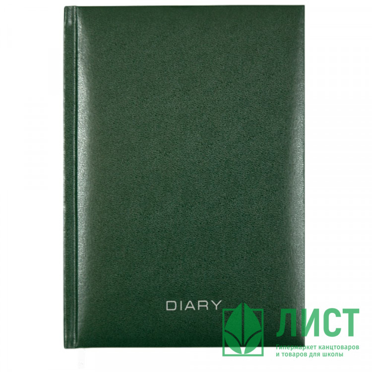 Ежедневник недатированный Attomex "Orion" A5 (145 ммx205 мм) 272 стр, белая бумага 70 г/м², печать в 1 краску, твердая обложка из бумвинила с поролоном, тиснение фольгой, 1 ляссе, в термоусадочной пленке, зеленый