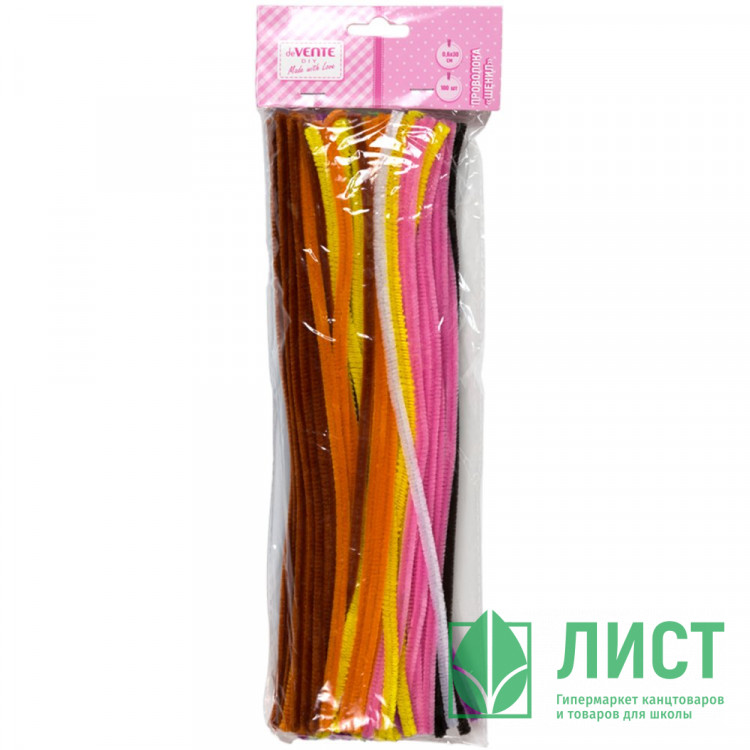 Проволока пушистая Шенил в наборе 100 штук (deVENTE) 0,6х30 см ассорти арт.8000410