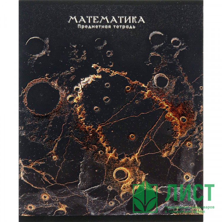Тетрадь предметная 48 листов (Prof-Press) Black&Cold Математика холодная фольга софт-тач выборочный лак арт.48-2710