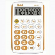 Калькулятор карманный 08разрядов UNIEL 97*62*11 оранжевый (UK-11О)