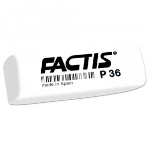 Ластик (FACTIS) 56*19,5*9мм белый, СКОШЕННЫЙ арт.P-36/CPFP36B