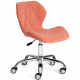 Кресло  офисное SELFI б/п флок, розовый (137)