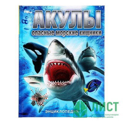 Энциклопедия А4 Опасные морские хищники Акулы (Умка) арт.978-5-506-09112-7 Энциклопедия А4 Опасные морские хищники Акулы (Умка) арт.978-5-506-09112-7