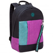 Рюкзак для девочек (Grizzly) арт.RXL-327-3/1 черный-бирюзовый 24 х 37,5 х 12 см