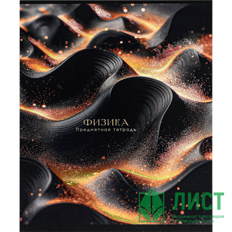 Тетрадь предметная 48 листов (Prof-Press) Black&Cold Физика холодная фольга софт-тач выборочный лак арт.48-2714