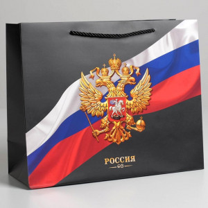Пакет подароч. бумаж. 32*26*12см «Россия» арт.5307540