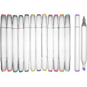 Маркеры для скетчинга двусторонние (deVENTE) Emotion 12цветов пастельные цвета пластиковая упаковка арт 5044108