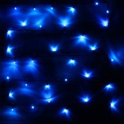 Гирлянда электрическая для дома точечная 3,5м 36LED цвет синий (зеленый провод) 8режимов арт.130-360