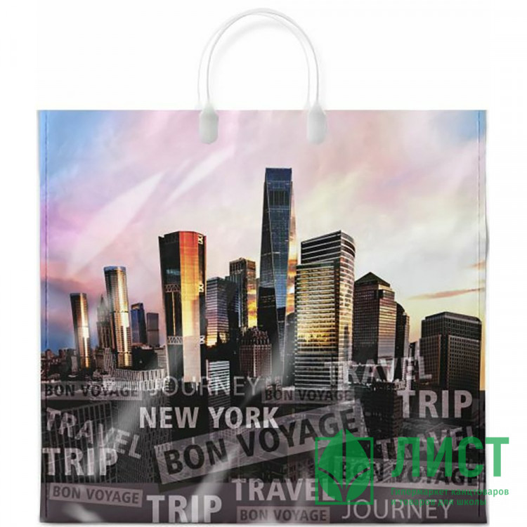 Пакет ПВД пластм. ручки 38*35+10 90мкм Сити