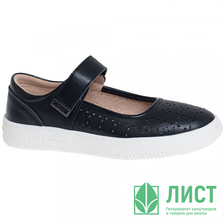 Туфли для девочки (Сказка) черный/синий верх-искусственная кожа подкладка-натуральная кожа размерный ряд 32-37 арт.R972884332BK