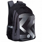 Рюкзак для мальчиков (Grizzly) арт.RB-352-2/1 серый-черный 27х40х20 см