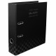 Папка-регистратор 75мм ламинированный картон TOTAL BLACK черная с дизайном deVENTE собранная арт.3091309