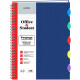 Тетрадь пластиковая обложка А5 клетка 120 листов Listoff Синяя 5 цветных пластиковых разделителя арт ТПР512028